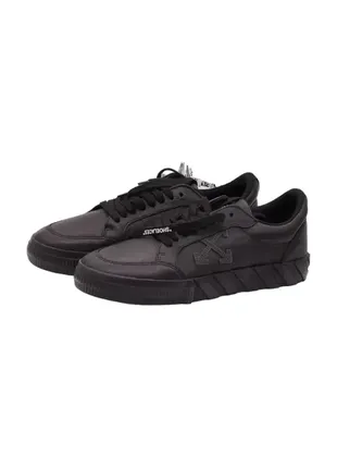 Кеди off-white sneaker low vulcanized in black iridescent