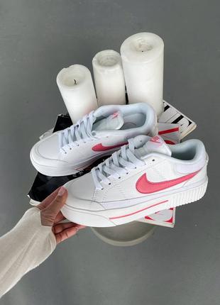 Женские кроссовки nike court legacy pink