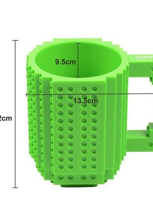 Кружка конструктор  350 мл зеленый2 фото