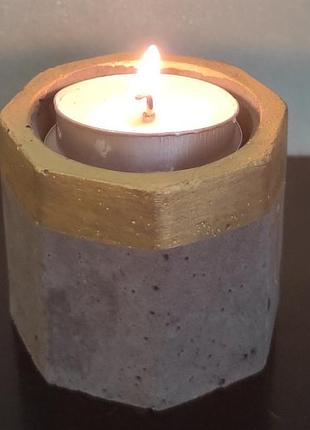 Кашпо підсвічник свічка, бетонне кашпо, гіпсове кашпо
