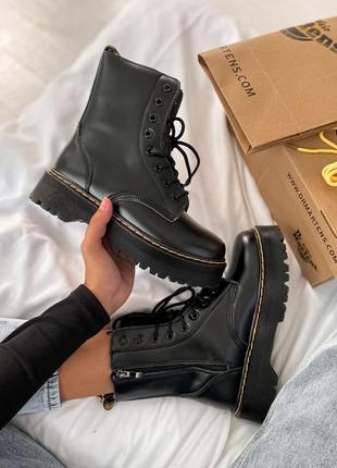 Ботинки dr. martens jadon boots black зима черевики