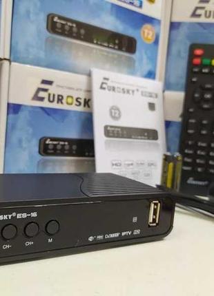 Новий приставка т2 приймач ресивер eurosky es-16 youtube iptv...