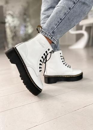 Ботинки dr. martens white черевики 2