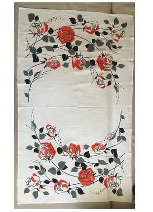 Скатерть льняная жаккардовая 90х150 см