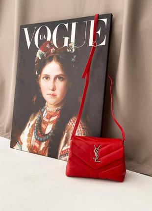 Жіноча сумка yves saint laurent pretty bag red2 фото