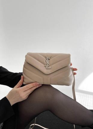 Женская сумка yves saint laurent pretty bag beige7 фото