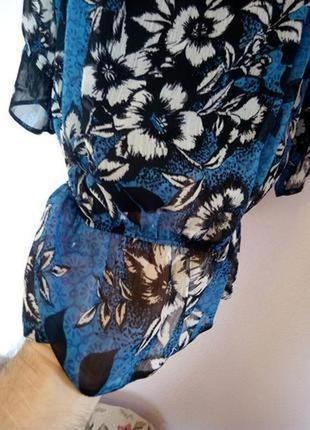 Яркая шифоновая блузка с майкой линглия4 фото