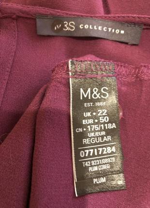 Сукня кольору марсала m&s р.20/22 батал8 фото