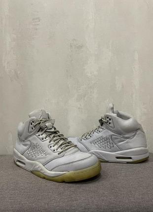 Кожаные кроссовки кеды обуви шузы jordan 5 retro1 фото