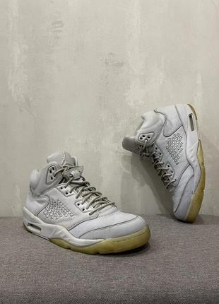 Кожаные кроссовки кеды обуви шузы jordan 5 retro3 фото