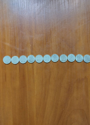 Монеты 10копеек,погодовки1979-1989год1 фото