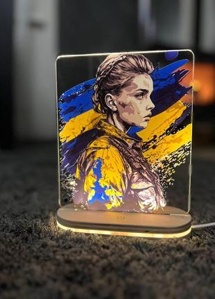 Нічник слава україні, 13/16 см, нічник для військового