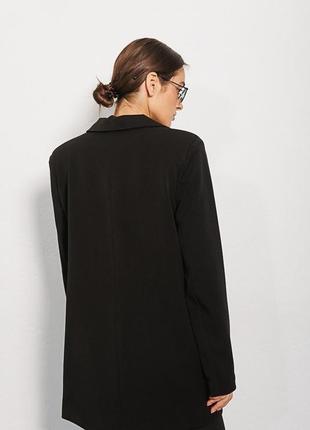 Базовий однобортний піджак чорного кольору6 фото
