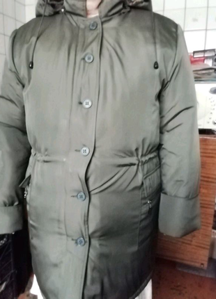 Куртка колір хакі з підстібкою нова пальто4 фото