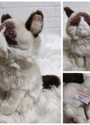 Фірмовий кіт grumpy gund з європи м'яка іграшка сіамський кіт сеамская кошка мягкая игрушка с европы кот