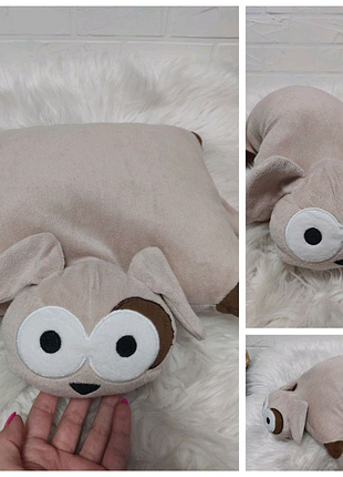 Подушка м'яка іграшка 2 в 1 з європи мопс французький бульдог