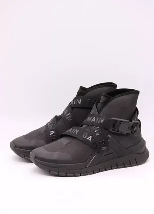 Ботинки balmain 'b-troop' high-top sneakers in black