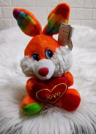 Символ года мягкая игрушка пищит зайка новый с биркой