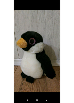 Мягкая игрушка пингвин с большими глазами с европы1 фото