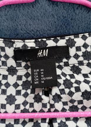 Роскошная натуральная рубашка от h&amp;m с миксом принтов2 фото