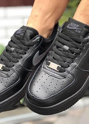 Р.36-38  кроссовки nike air force (черно/серые) зима ks 9929