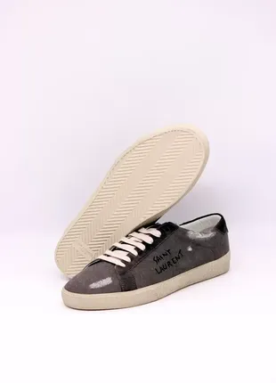 Кеди saint laurent sneakers sl/06 embroidered in age grey4 фото