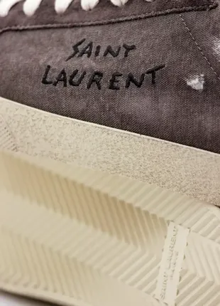Кеди saint laurent sneakers sl/06 embroidered in age grey5 фото