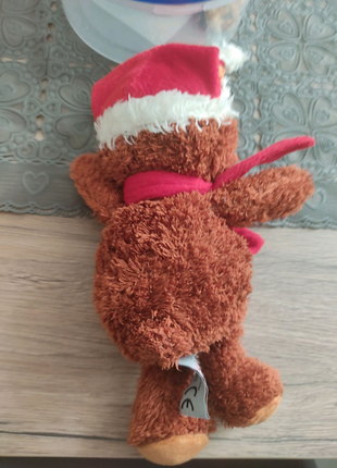 М'яка іграшка ведмедик в новорічній шапці з європи kinder2 фото