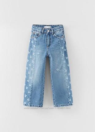 Модные джинсы zara коллекция микки маус 11-12 р маломерит