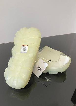 Шлепанцы ugg jella clear slide, тапочки резиновые ugg, летние женские шлепанцы5 фото