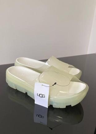 Шльопанці ugg jella clear slide, тапочки гумові ugg, літні жіночі шльопанці3 фото