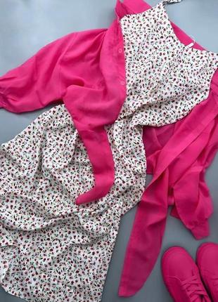 Летний комплект женский сарафан рубашка турецкий софт2 фото