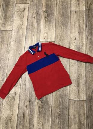 Свитшот polo ralph lauren на 8-10 лет 128-140см оригинальный лонгслив реглан регбийка