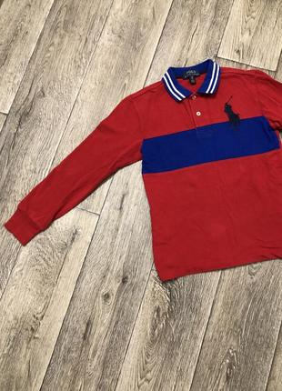 Свитшот polo ralph lauren на 8-10 лет 128-140см оригинальный лонгслив реглан регбийка2 фото