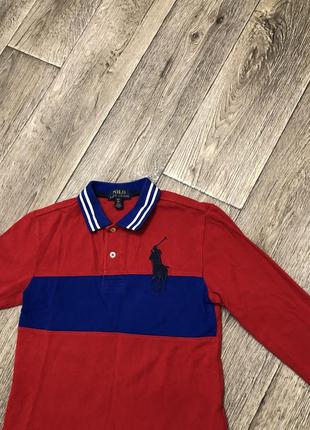 Свитшот polo ralph lauren на 8-10 лет 128-140см оригинальный лонгслив реглан регбийка3 фото