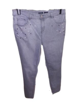 Стрейчевые джинсы с высокой посадкой 52 размер tu