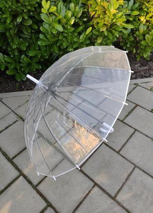 Прозора парасоля на 16 спиць прозорий парасолька парасольку тростину2 фото