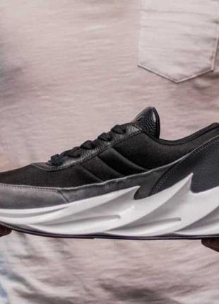 Кросівки чоловічі adidas sharks gray black адідас шарк чорні1 фото