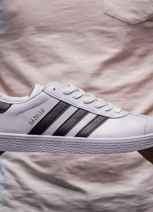 Кросівки чоловічі adidas gazelle white адідас газель білі