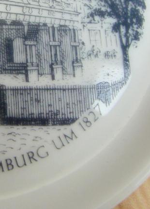 Коллекционная настенная антикварная фарфоровая тарелка. fürstenberg. германия7 фото