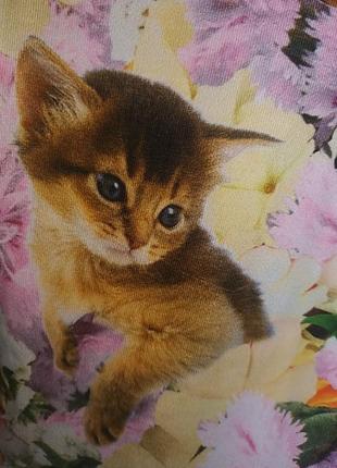 Красивейшие,качественные,фирменеые,хлопковые лосины с котятами5 фото