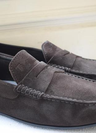 Замшевые туфли мокасины слипоны лоферы tod"s италия р. 9 размер 43 28,2 см1 фото