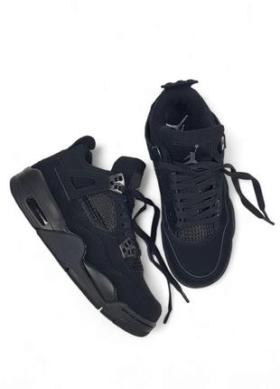 Кроссовки nike air jordan 4 black cat6 фото