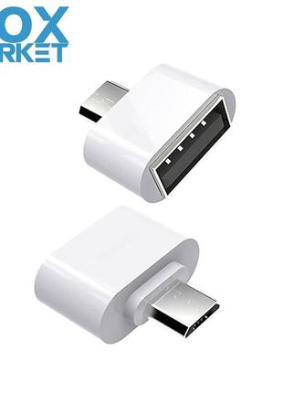 Foxti перехідник otg microusb usb адаптер відг підключення флешки