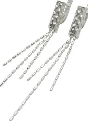 Серебряные сережки-висюльки, серьги, 925
