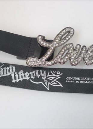 Ремень женский, love, румыния, натуральная. кожа