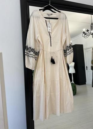 Zara платье с вышивкой, вышиванка9 фото