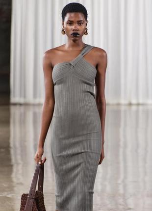Сукня жіноча сіра асиметрична zara new3 фото