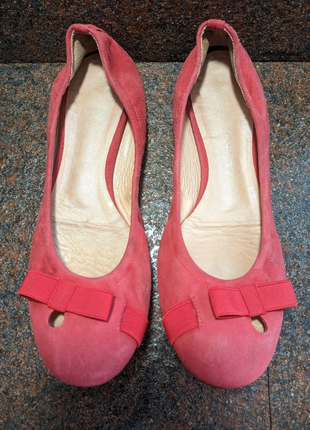 Балетки мокасины туфли женские кожа красные 37р. 23.5 см.2 фото