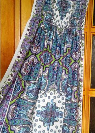 Длинный сарафан, платье в пол - италия. р - 44-46 красивая сиреневая расцветка. состояние идеальное1 фото